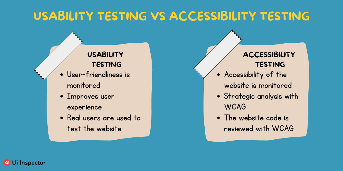 Usability vs Accessibility Testing